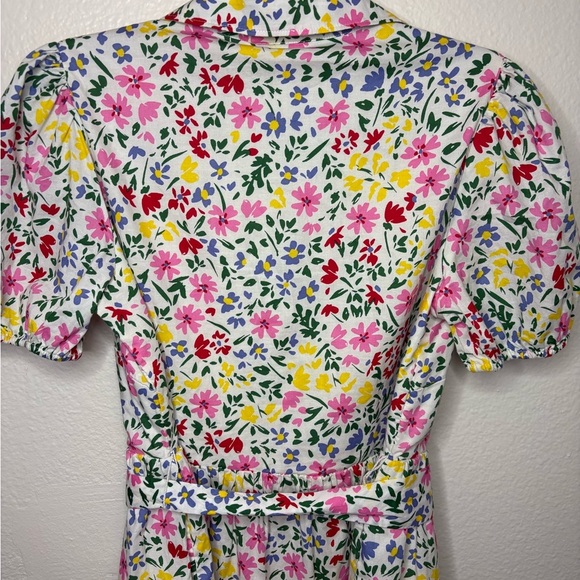 Kate Spade Shoreside Floral Puffy Sleeve Shirtdress, Size Small Made In India - Picture 7 of 12
